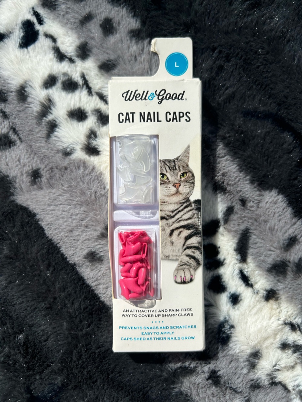 Cat Nail Caps - Clear and Pink